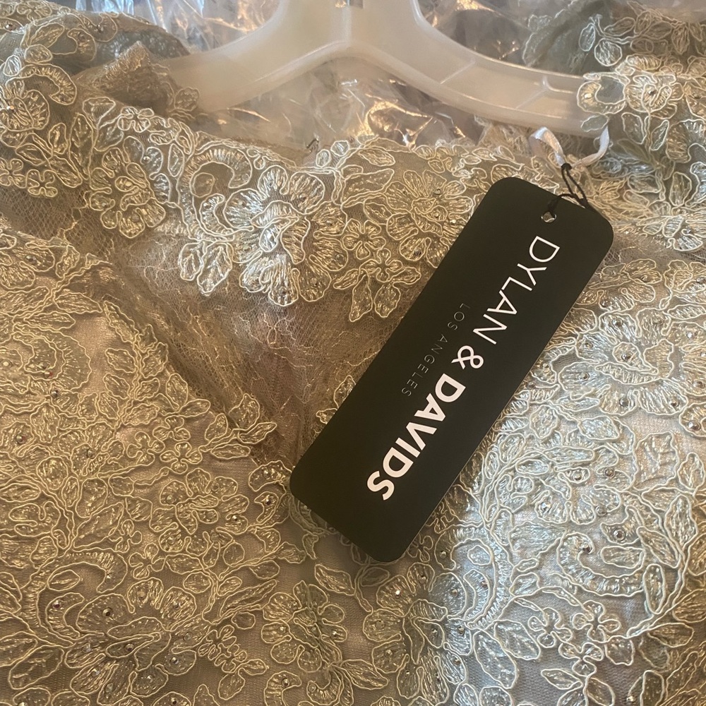 Beautiful silver sparkle dress. Cap sleeve.
